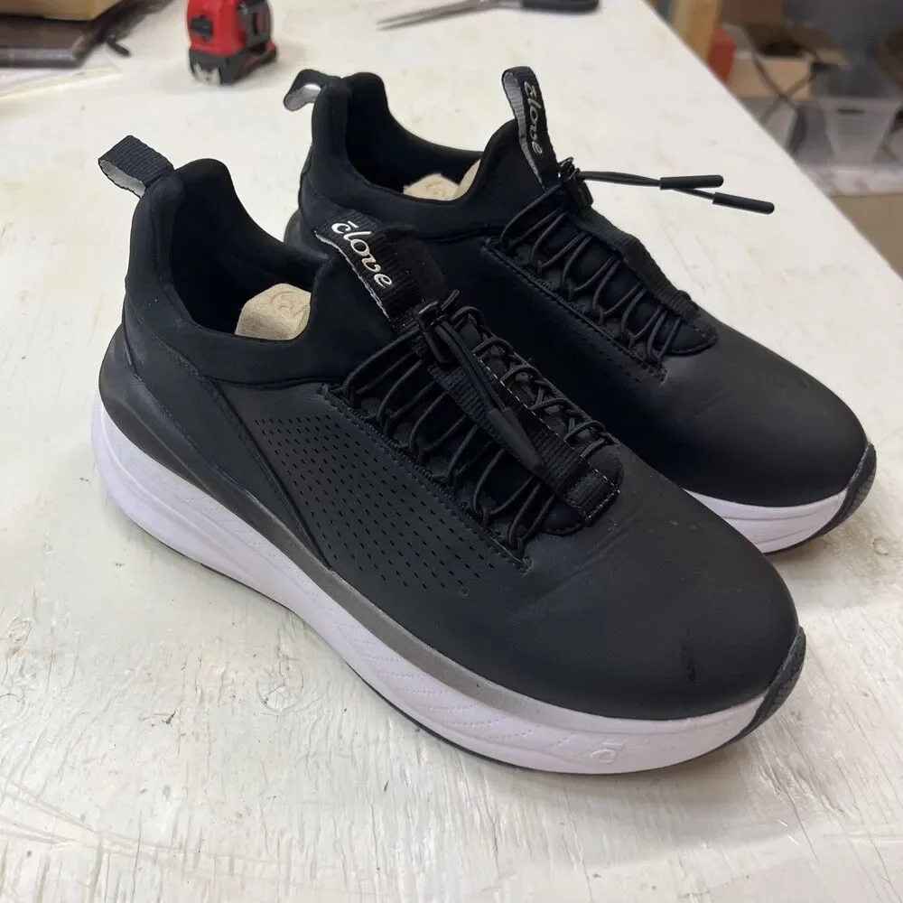 Clove Shoes Womens Size 10.5 Black White Slip On Walking Comfort Sneaker Nursing